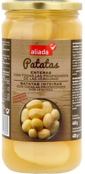 Patatas enteras de primera