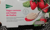 Yogur cremoso con fresas de Huelva
