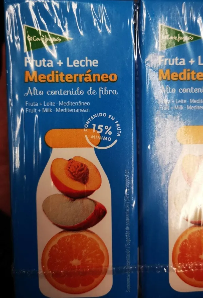 Fruta + leche mediterráneo