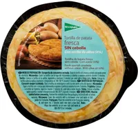Tortilla de patata fresca sin cebolla