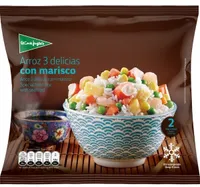 Arroz tres delicias con marisco