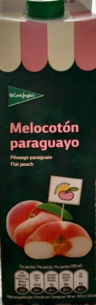 Zumo de melocotón paraguayo