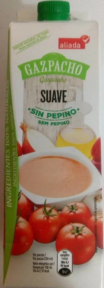 Gazpacho suave sin pepino pack ahorro 2 unidades sin gluten envase 1 l