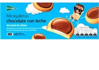 Minigalletas rellenas de chocolate con leche