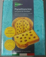 Panettoncino con gotas de chocolate