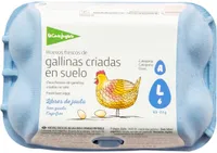 Huevos frescos de gallinas crisdss en suelo