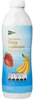 Yogur líquido fresa y plátano