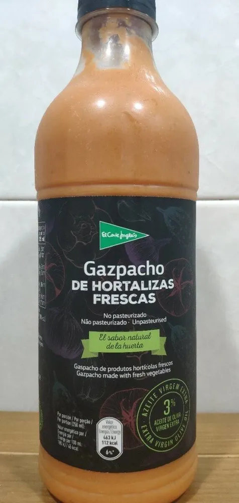 Gazpacho de hortalizas frescas