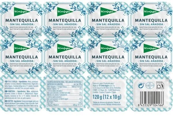 Mantequilla sin sal