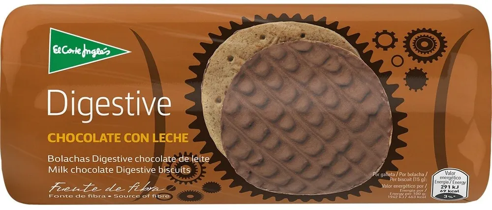 Galletas digestive con chocolate con leche
