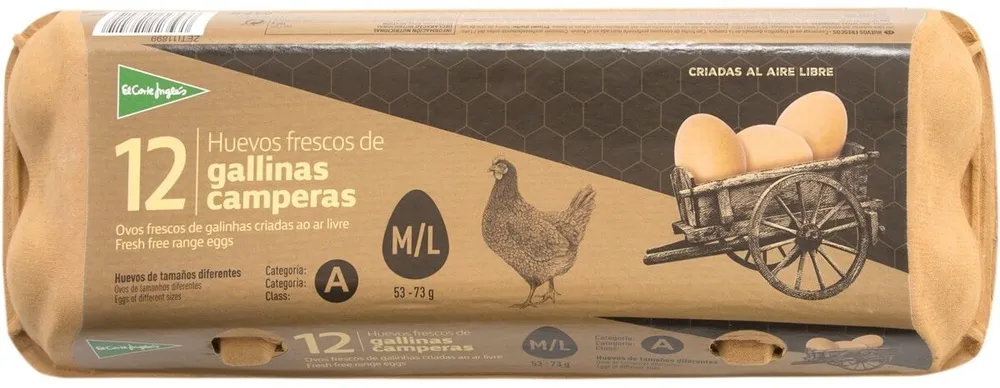 Huevos camperos categoría A clase M-L