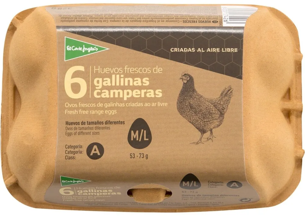 Huevos camperos categoría A clase M-L