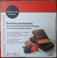 Barritas sustitutivas sabor frutos rojos