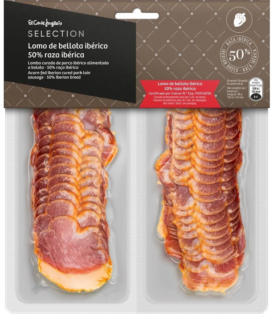 Lomo de bellota ibérico 50% raza ibérica