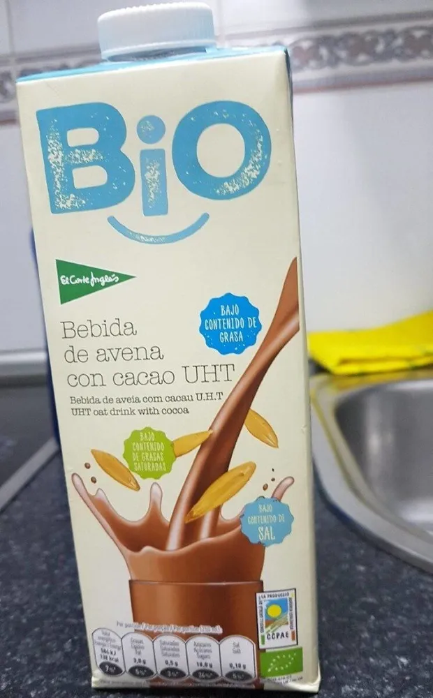 Bio bebida de avena con cacao