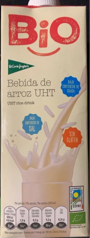 Bio bebida de arroz
