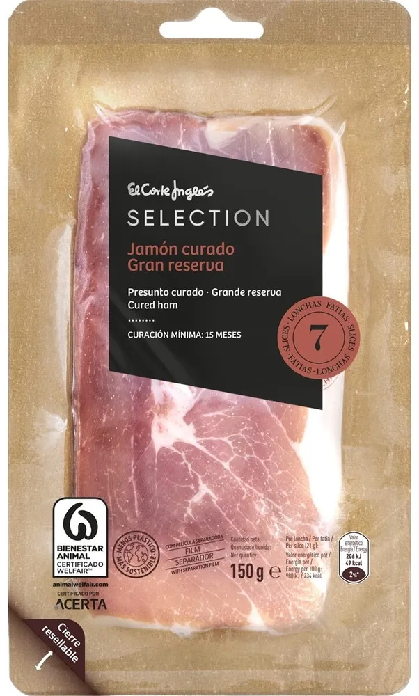 Jamón curado gran reserva