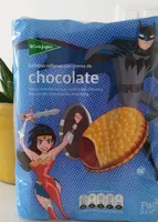 Galletas rellenas con crema de chocolate