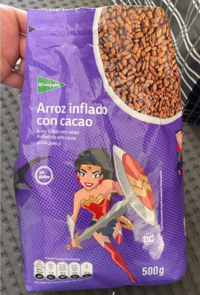 Arroz inflado con cacao