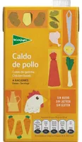 Caldo de pollo con aceite de oliva virgen extra