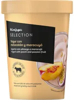 Yogur con melocotón y maracuyá