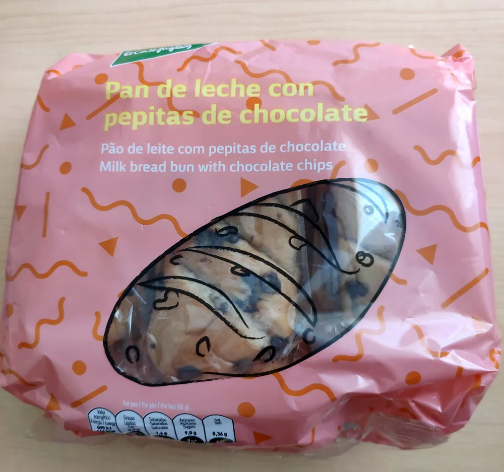 Pan de leche con pepitas de chocolate