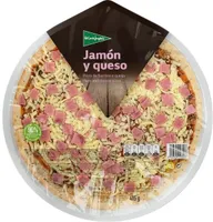 Pizza jamón y queso