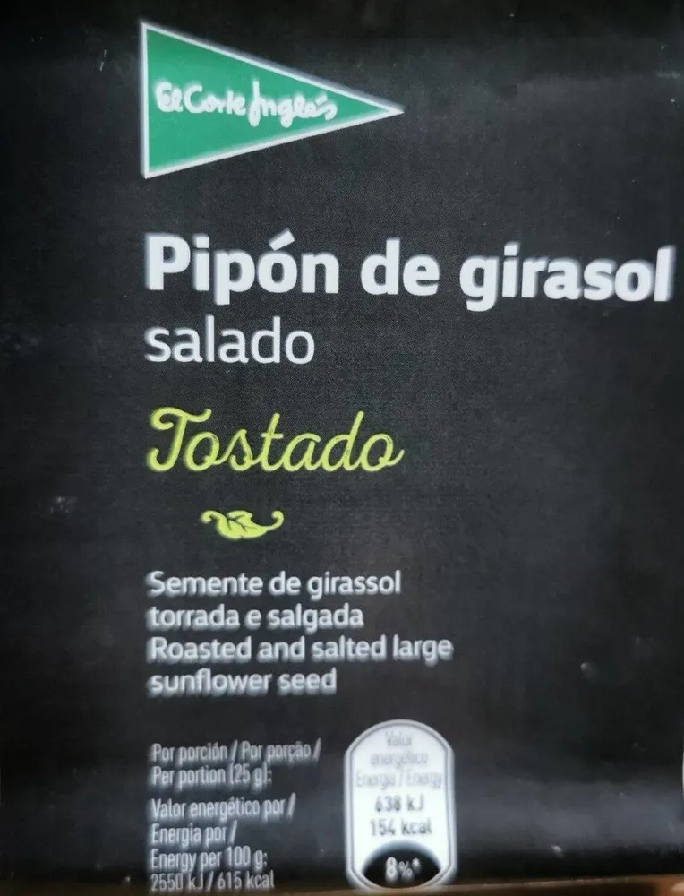 Pipón de girasol salado