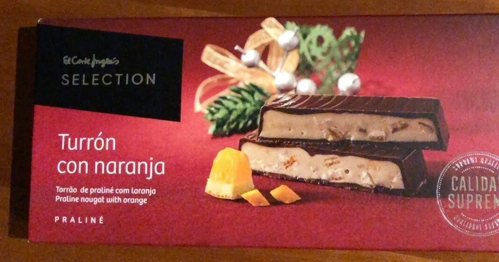 Turrón con naranja