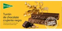 Turrón de chocolate crujiente negro