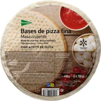 Bases de pizza fina