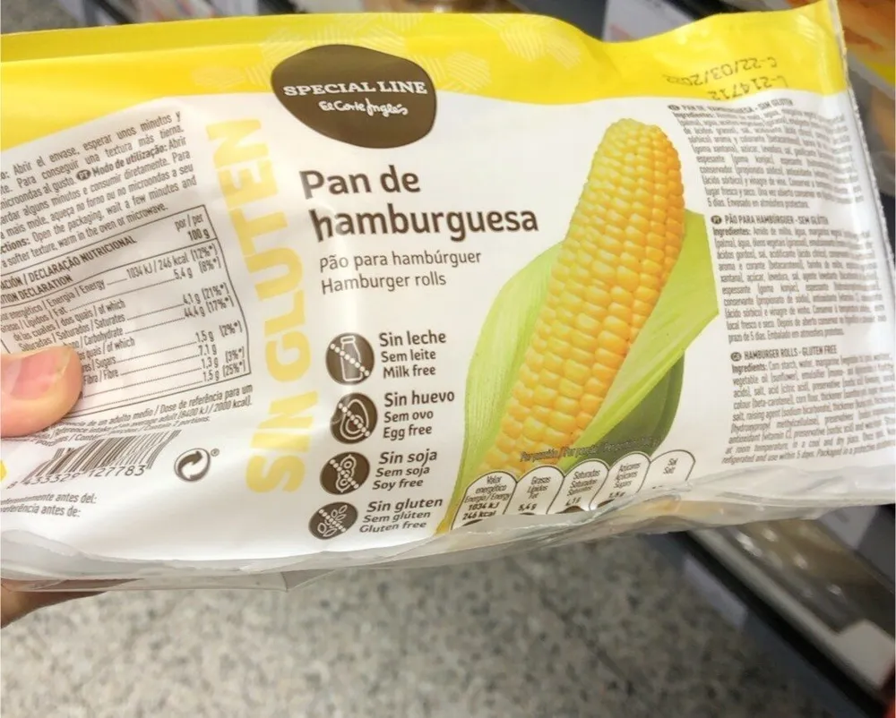 Pan hamburguesa sin gluten