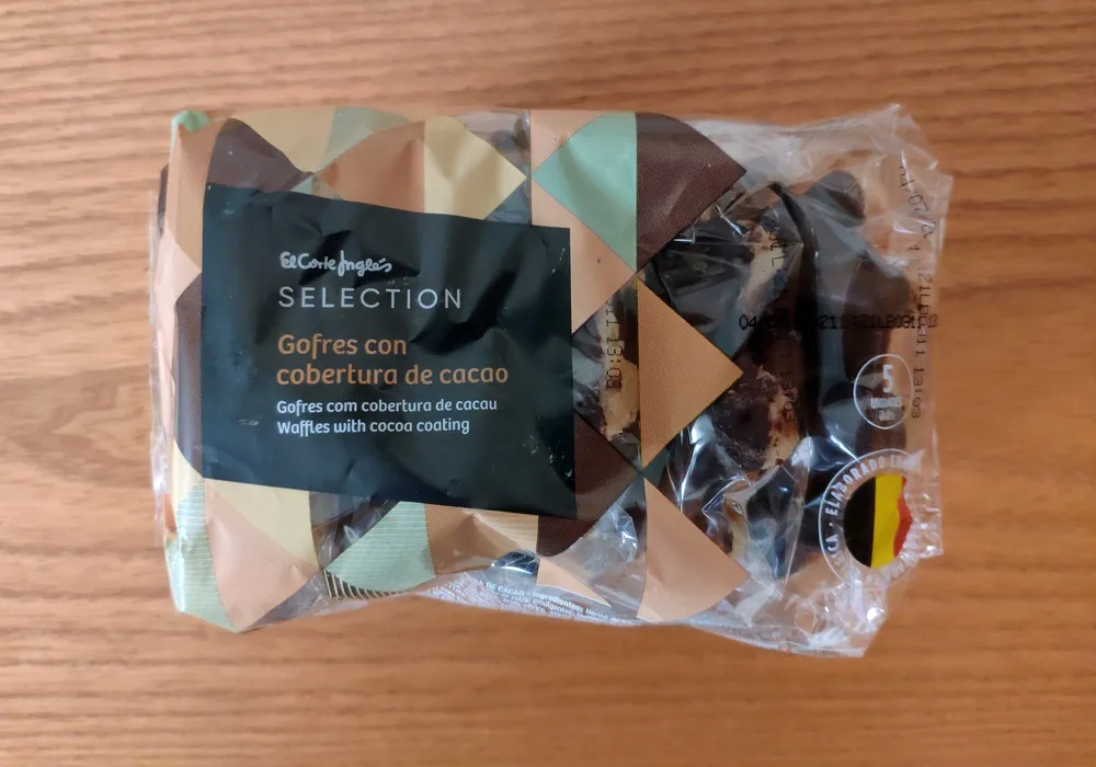 Gofres con cobertura de cacao