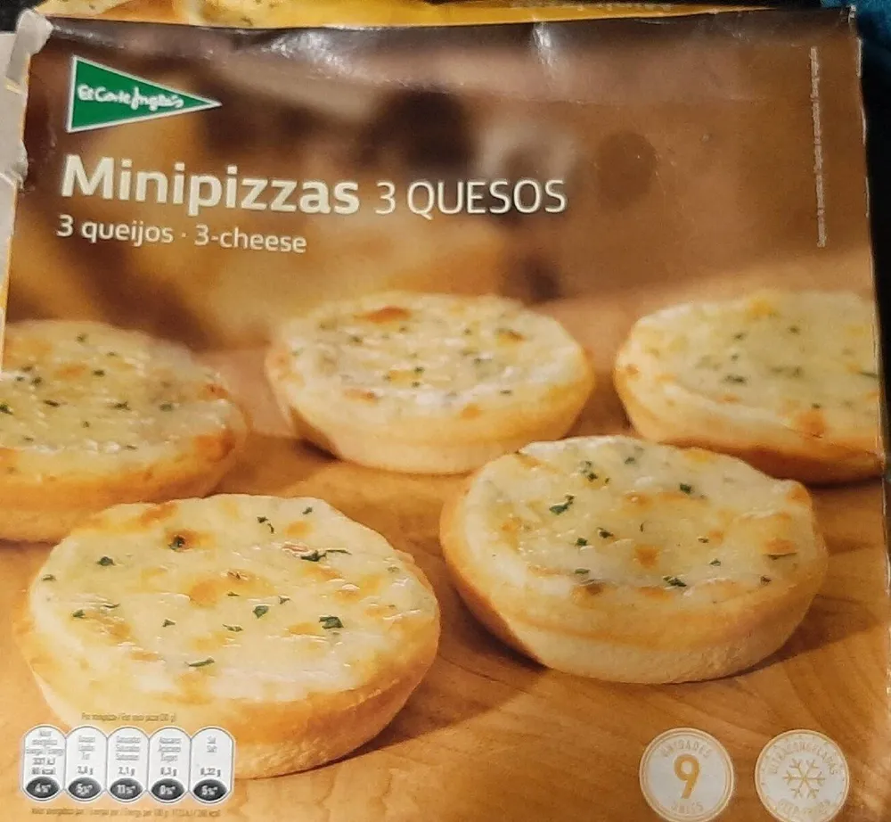 Minipizzas 3 quesos