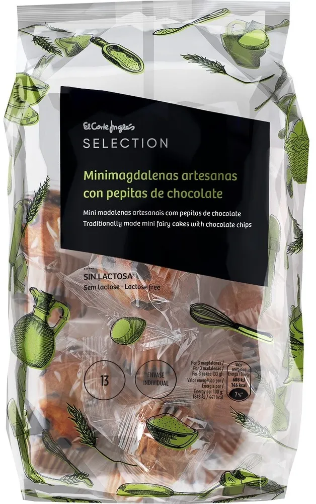 Minimagdalenas artesanas con pepitas de chocolate