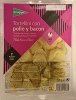 Tortellini con pollo y bacon
