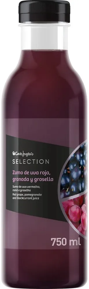 Zumo de uva roja , granasa y grosella