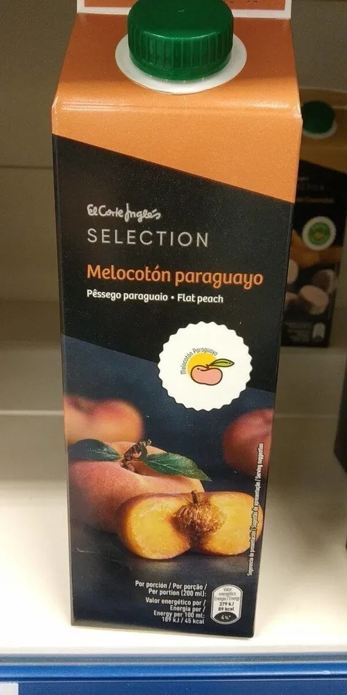 Zumo melocotón paraguayo