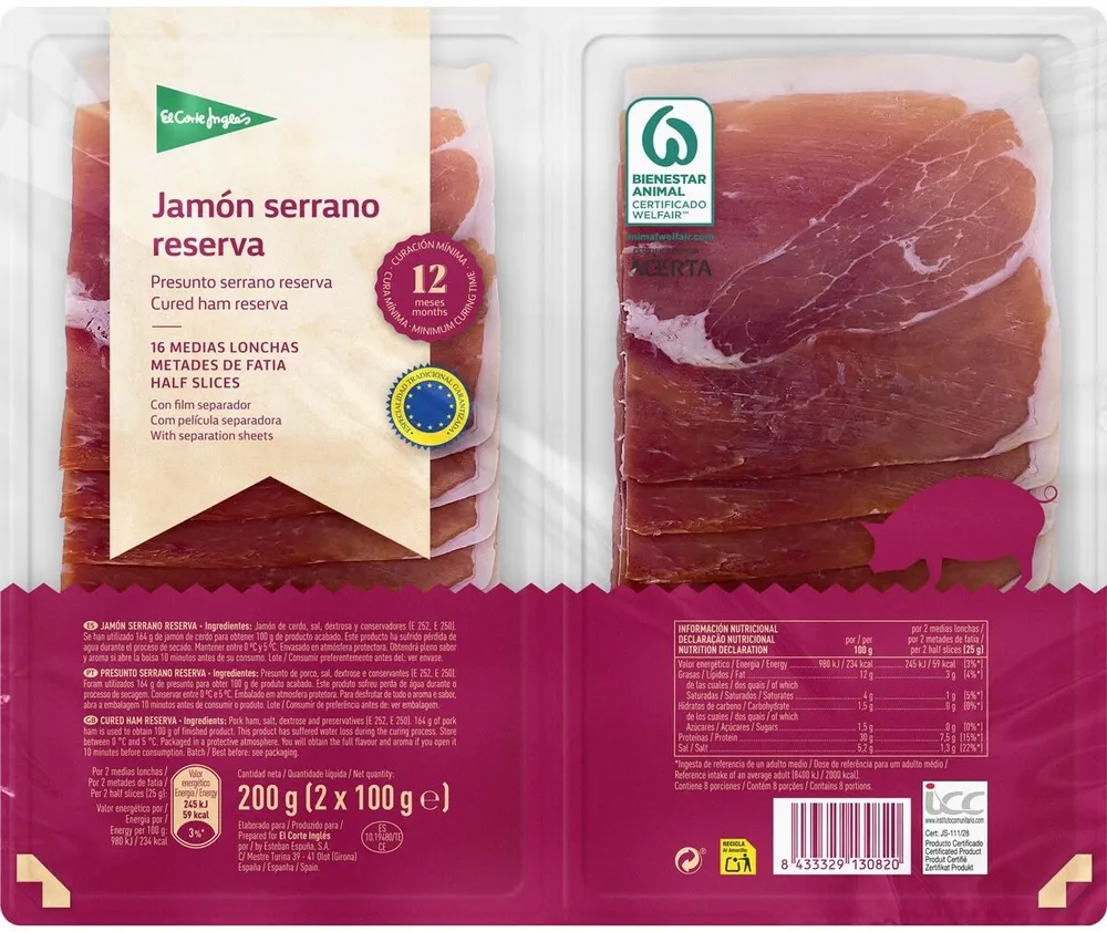 Jamón serrano reserva