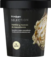 Helado vainilla y nueces de macadamia