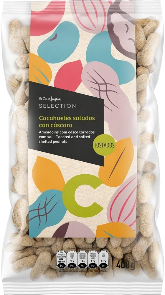 Cacahuetes salados con cáscara