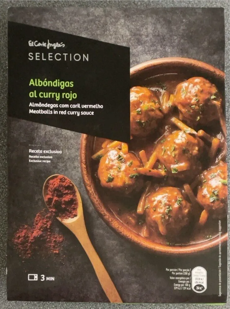 Albóndigas al curry rojo