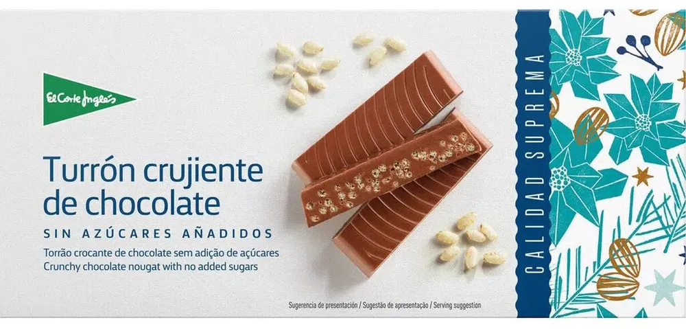 Turrón crujiente de chocolate