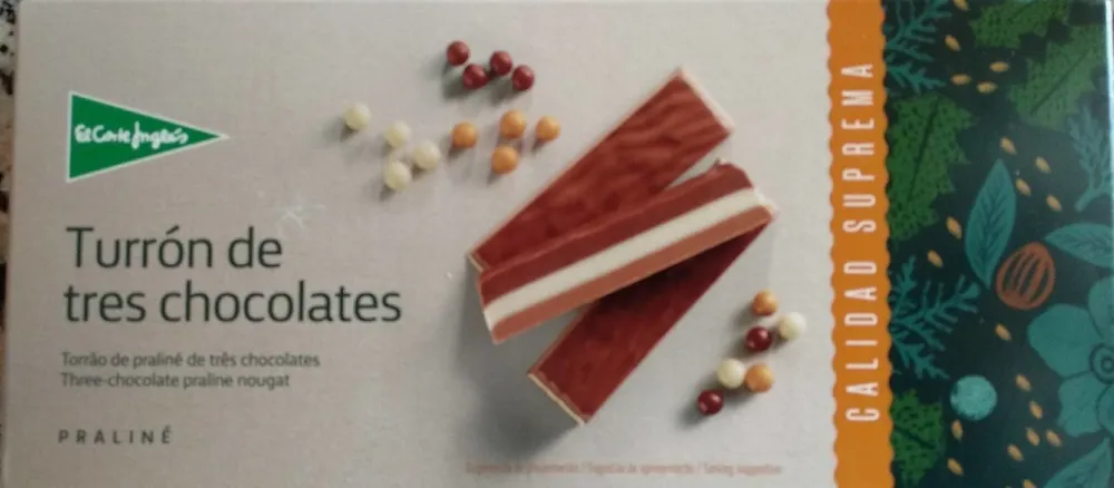 Turrón de tres chocolates