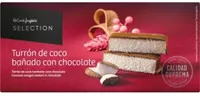 Turrón de coco bañado con chocolate