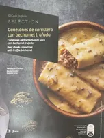 Canelones de carrillera con bechamel trufada
