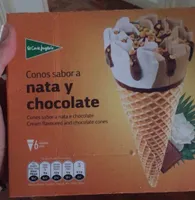 Conos sabor nata y chocolate