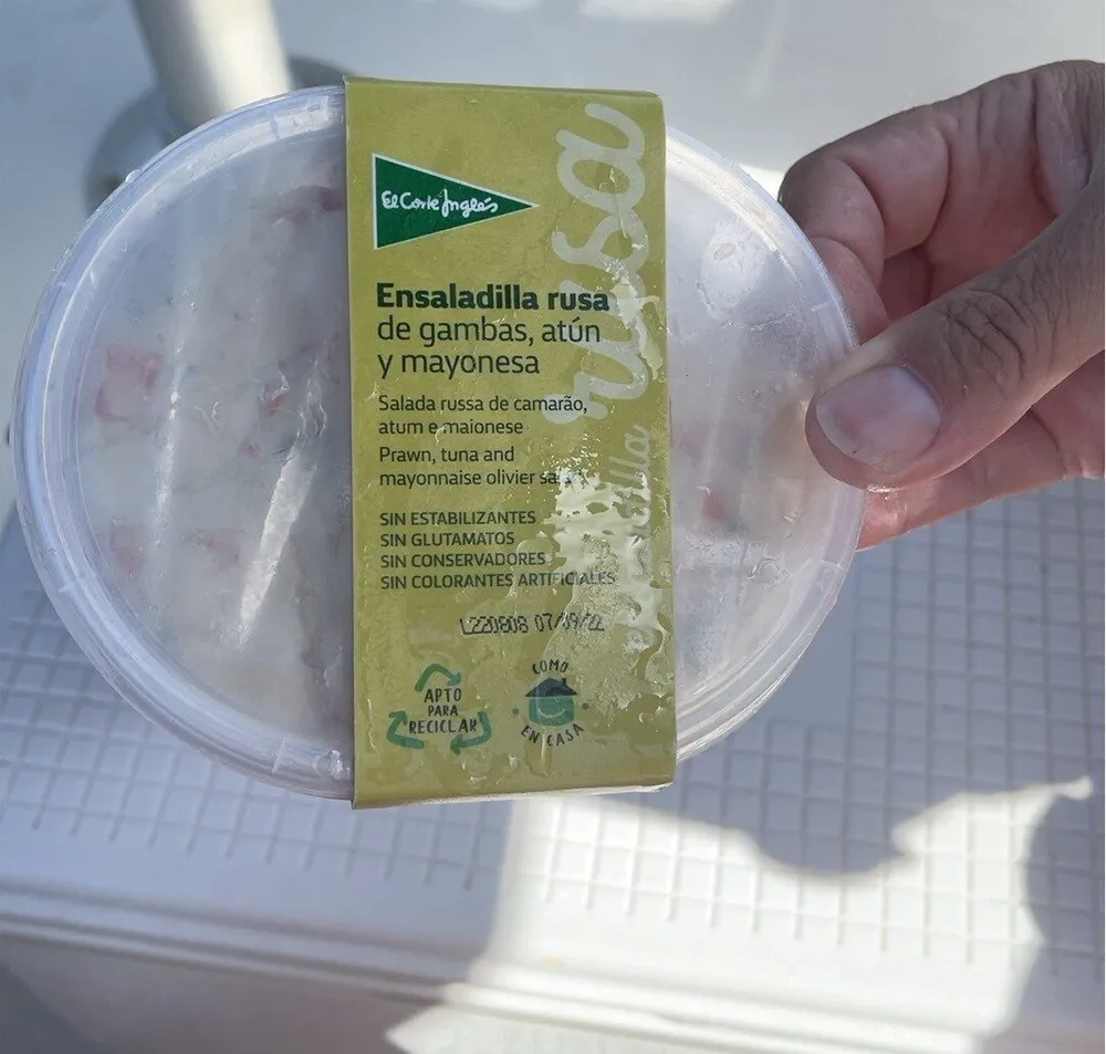Ensaladilla rusa gambas y atun