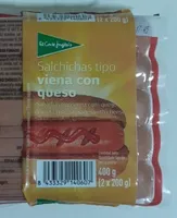 Salchichas tipo Viena con queso