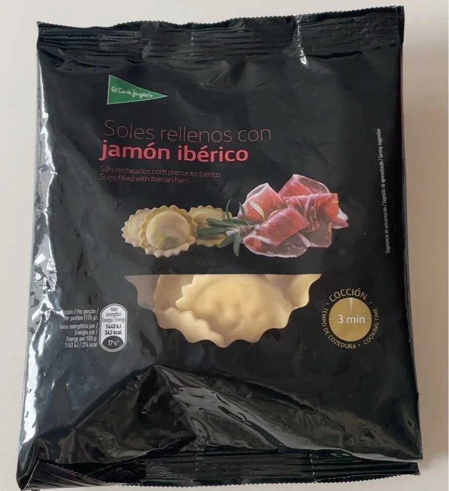 Soles rellenos con jamon iberico